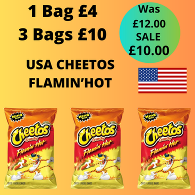American Cheetos Flamin'Hot 3 x King Size Bags - 99g each (USA Import)