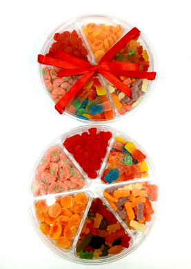 American Candy Platter With  Red Ribbon