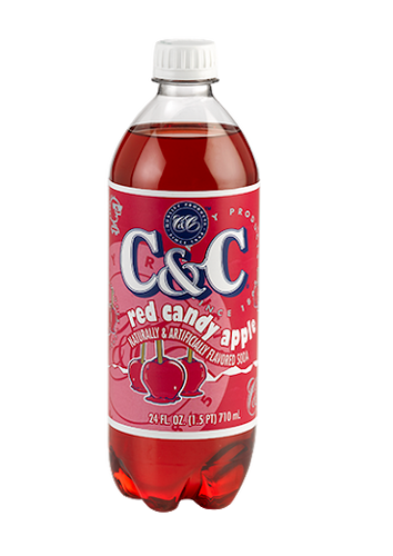 C&C Soda Red Candy Apple Bottle 710ml
