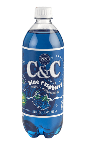 C&C Soda Blue Raspberry Bottle 710ml