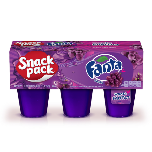 Snack Pack Fanta Grape Juicy Gels - 6 Cups - 19.5oz (552g)