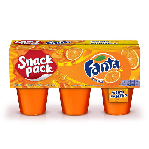 Snack Pack Fanta Orange Juicy Gels™ - 6 Cups - 19.5oz (552g) *EXPIRY 05/22*