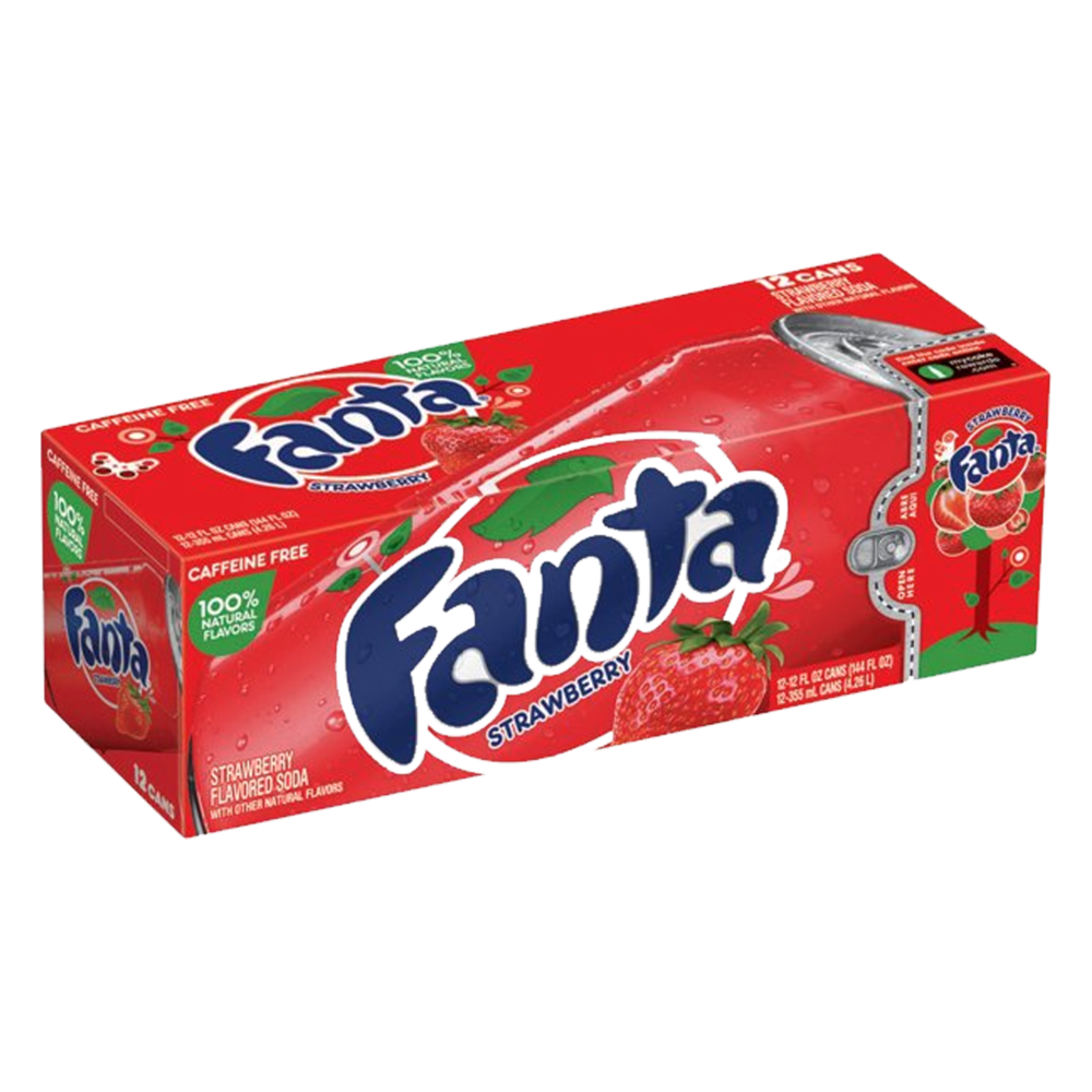 Fanta Strawberry Fridge Pack (12 x 355ml cans)