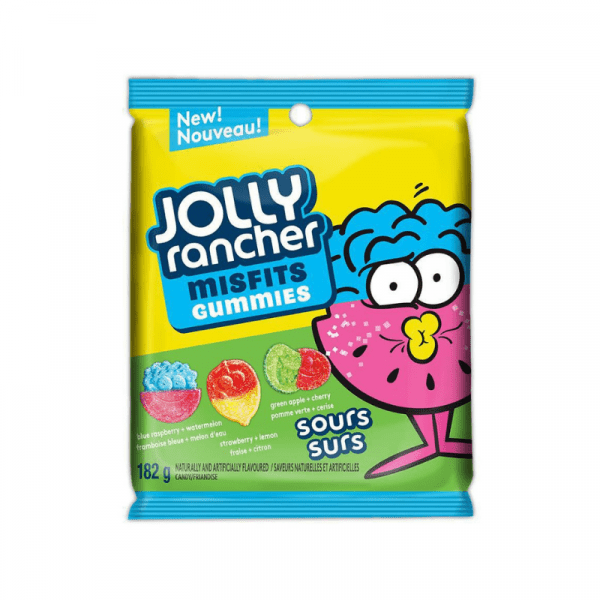 Jolly Rancher Misfits Gummies Sours - 182g (Canadian Import)