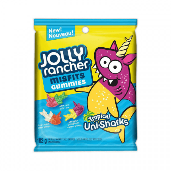 Jolly Rancher Misfits Gummies Tropical Uni-Shaarks - 182g [Canadian Import]