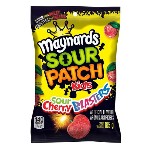 Maynards Sour Patch Kids Sour Cherry Blasters Bag - 185g [Canadian Import]