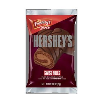 Mrs Freshley’s Hershey Double Chocolate Swiss Rolls 79g