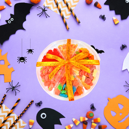 Halloween Orange Ribbon American Candy Platter - 600g