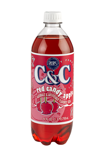 C&C Soda Red Candy Apple Bottle 710ml