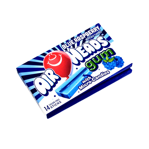Airheads Sugar Free Gum with Micro Candies - Blue Raspberry - 14 Stick *Expiry 04/22*