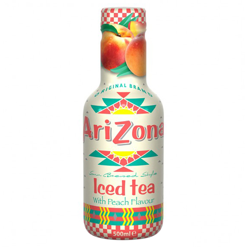 AriZona Sun Brewed Style Iced Tea with Peach Flavour - 500ml