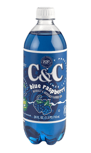 C&C Soda Blue Raspberry Bottle 710ml
