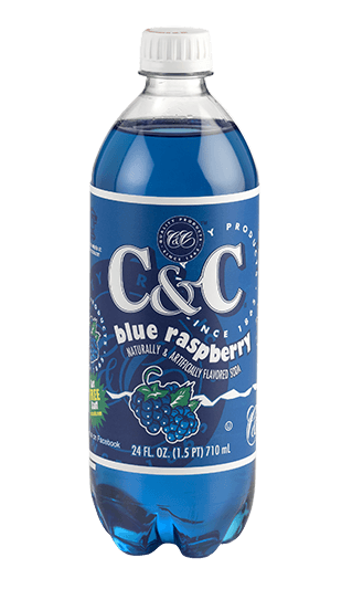C&C Soda Blue Raspberry Bottle 710ml