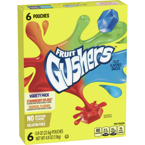 Fruit by the Foot Gushers Variety Pack - 138g [Canadian Import]