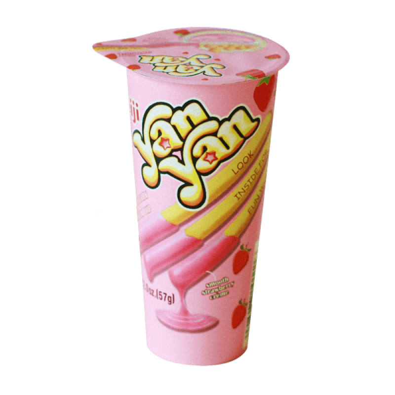 Meiji Yan Yan Strawberry Creme Biscuit Snack (57g)