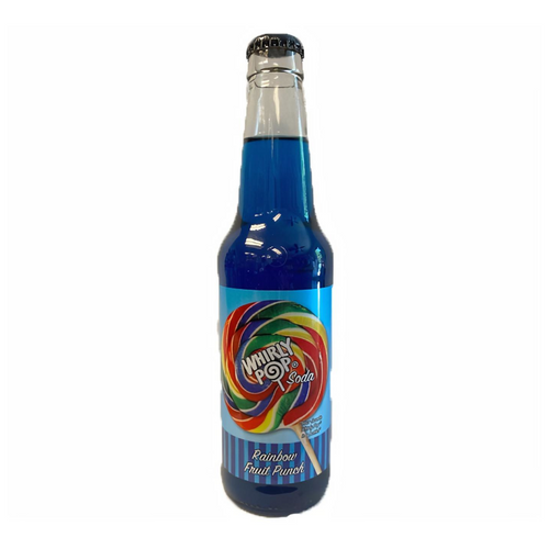 Rocket Fizz - Whirly Pop Rainbow Fruit Punch Soda - 12oz (355ml)