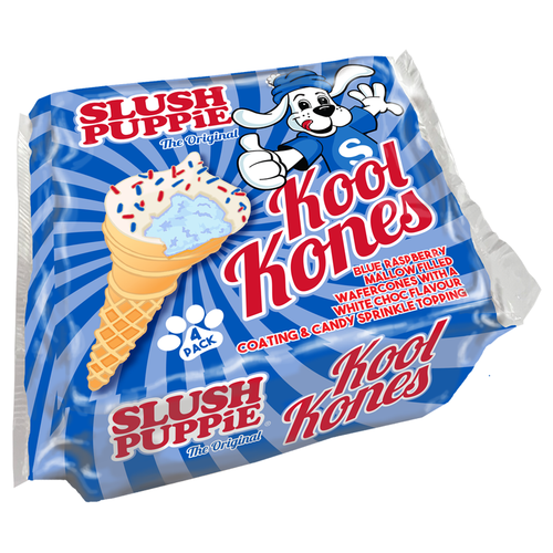 Slush Puppie Blue Raspberry Kool Kones 4-Pack (68g)
