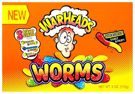 Warheads Worms 113g  (Contains Gelatine)
